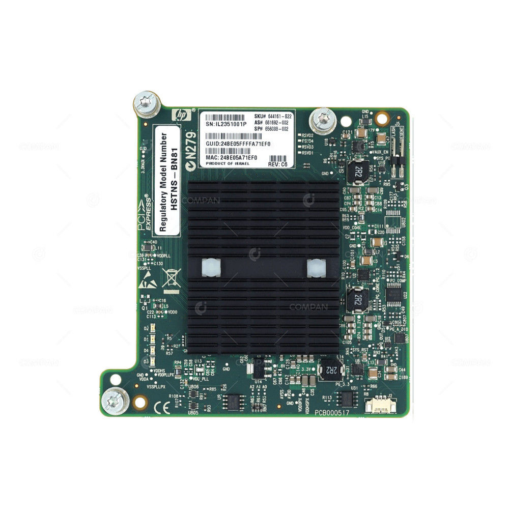 656088-002 HP 544M 10GB 40GB P2 ETH FDR DUAL PORT MEZZANINE BLADE 661692-002, 644161-B22, HSTNS-BN81, 644161-B21